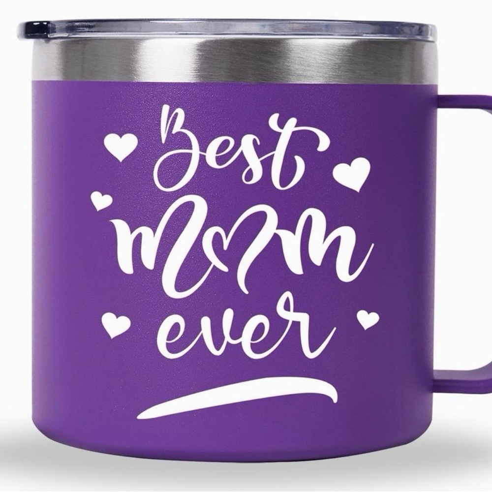Purple “Best Mom” Cup 12oz Insulated Flask for Hot and Cold Drinks Drinkware